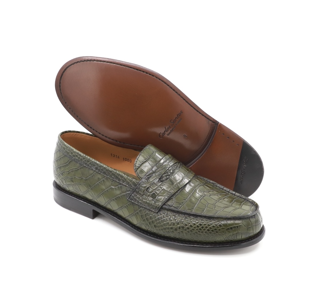 Mocassin Penny - Floyd Grav Crocco 513